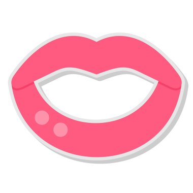 modada izole edilmiş arkaplanda dudak simgesi