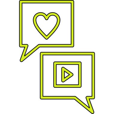 Bir kalp simgesinin vektör illüstrasyonu