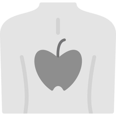 İnsan vücudu organ ikonu. vektör illüstrasyonu