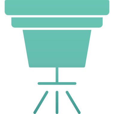 Mavi ve beyaz bir ikonun vektör illüstrasyonu