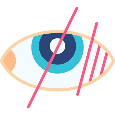 Göz simgesi vektör illüstrasyonu