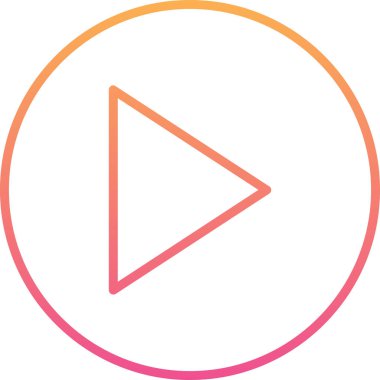 Oynayın. Web simgesi basit illüstrasyon