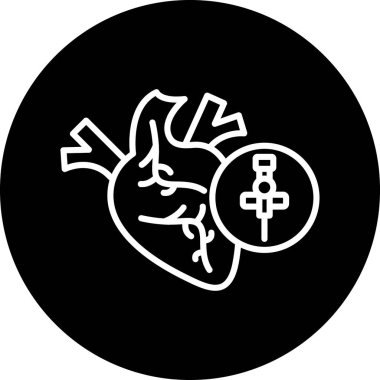 Bir kalp simgesinin vektör illüstrasyonu