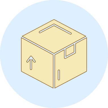 kutu simgesi, vektör illüstrasyonu