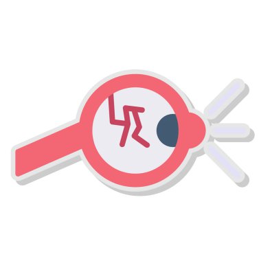 Ayrı bir büyüteç ve anahtarlı pembe bir ok.