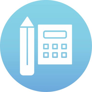 Hesap makinesi. Web simgesi basit illüstrasyon