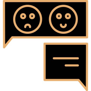 Sohbet mesaj simgesi - ana hatlar biçimi