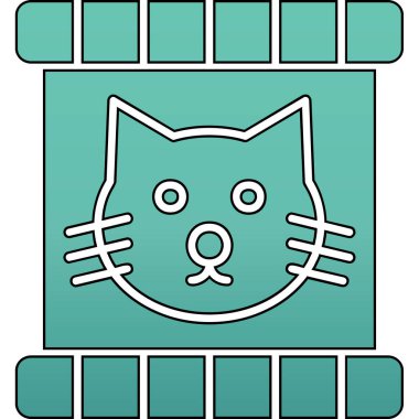 kedi simgesi, vektör illüstrasyonu