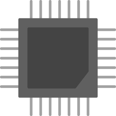 İşlemci simgesi. Web için basit bir Cpu vektör çizimi