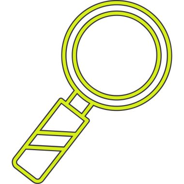 Çizgi film büyütecinin vektör çizimi