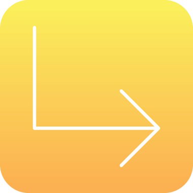 Rozet biçiminde sağ ok aşağı simgesi