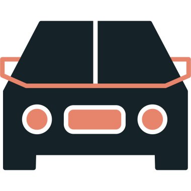 Otomobil Düz Vektör Simgesi