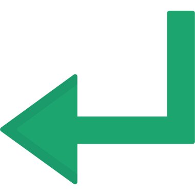 Sağa çevir düz vektör simgesi