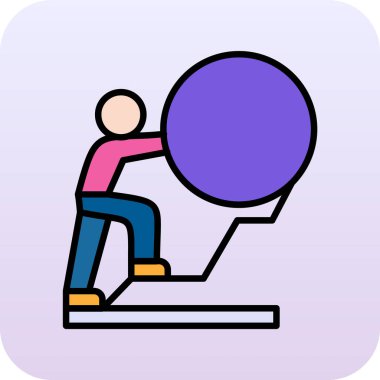 Zıplayan top ikonu. özet spor topu vektör rengi düz izole