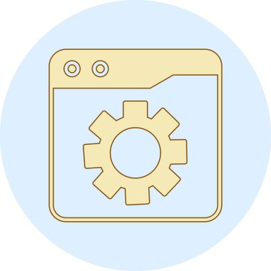 dişli simgesi vektör illüstrasyonu