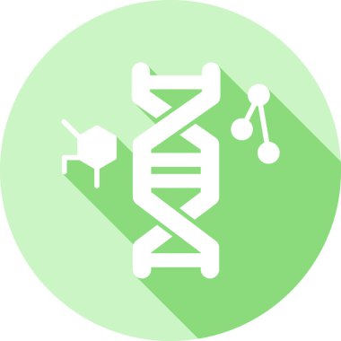 DNA DNA vektör simgesi. düz simge