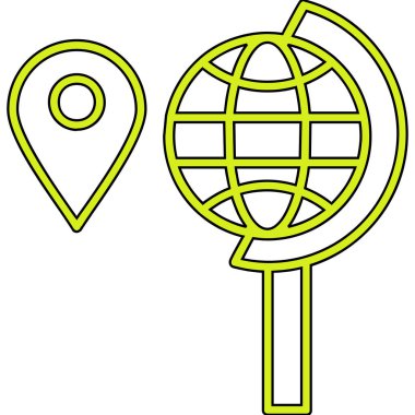 konum simgesi, vektör çizimi