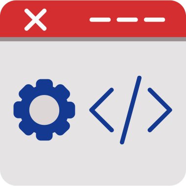 Web tasarımı gelişimi düz simge, vektör, illüstrasyon