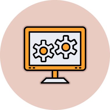 Vektör illüstrasyonu, seo modern simge.