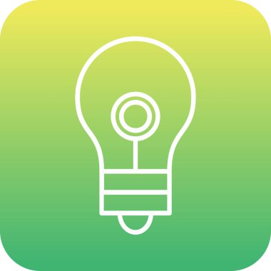 Benzersiz ampul vektör çizgisi simgesi