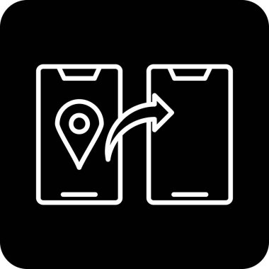 harita simgesi vektör illüstrasyonu