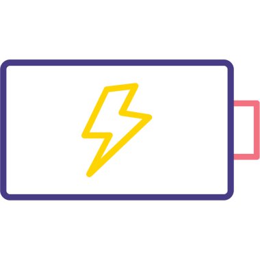 pil vektör simgesi modern basit tasarım çizimi, pil