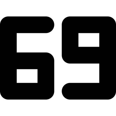 6 numara 6-9 - vektör illüstrasyonu