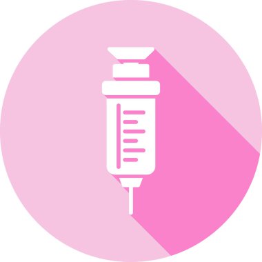 Şırınga simgesi, vektör illüstrasyonu