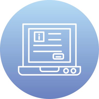 Bilgisayar. Web simgesi basit illüstrasyon