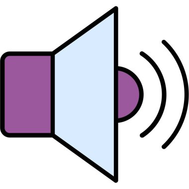 Hoparlör simgesi, vektör illüstrasyonu