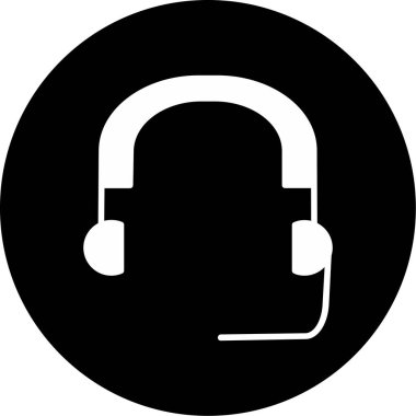 kulaklık sembolü vektör tasarımı