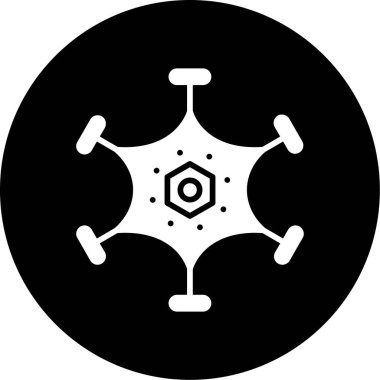 Bir dron simgesinin vektör illüstrasyonu