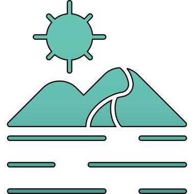 Plaj simge vektör çizim