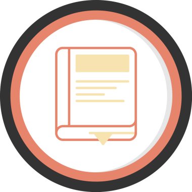 Bir kitap simgesinin vektör illüstrasyonu