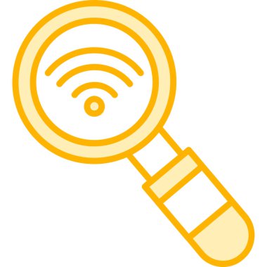 İnternet arama simgesi. özet internet arama vektör rengi düz izole