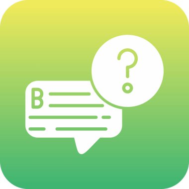 Soru simgesi, vektör illüstrasyonu