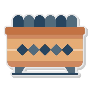 Ahşap günlük simgesi izole edilmiş vektör