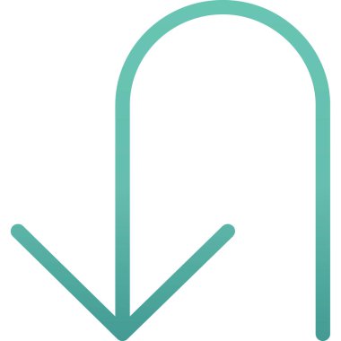 Ok vektör satırı simgesi