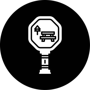 Bir yol gezisi simgesinin vektör çizimi