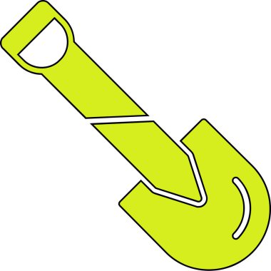 Çizgi film küreğinin vektör çizimi