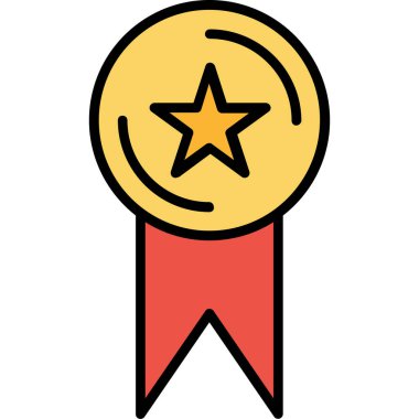 Madalya vektör simgesi modern illüstrasyon