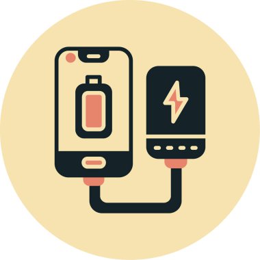 Pil. Web simgesi basit illüstrasyon