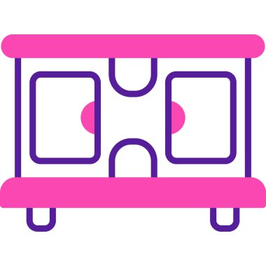 çift yol simgesi, vektör illüstrasyonu