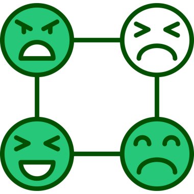 Kızgın ifade simgesi, anahat stili