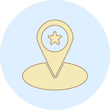 Yıldız simgesinin vektör illüstrasyonu