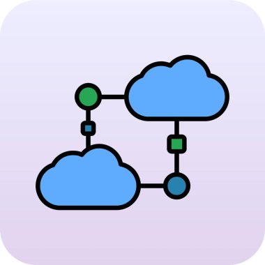 bulut hesaplama simgesi, vektör illüstrasyon tasarımı