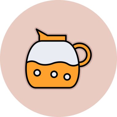 çaydanlık simgesi vektör illüstrasyonu