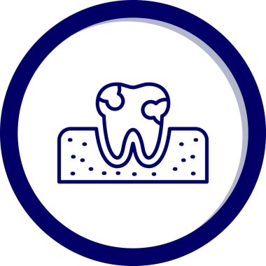 Diş. Web simgesi basit illüstrasyon