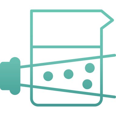 boya fırçası basit simgesi, vektör illüstrasyon