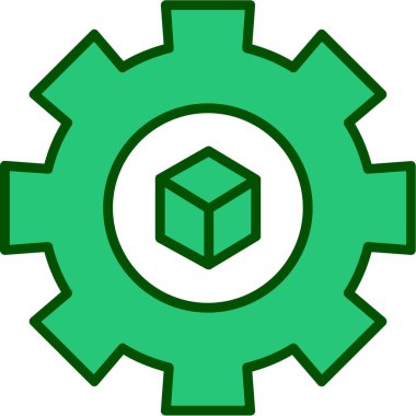 Dişliler. Web simgesi vektör illüstrasyonu